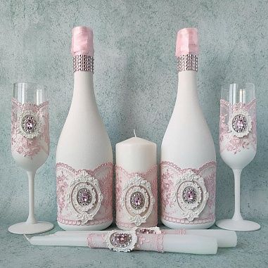 свадебный набор "Розовый зефир"