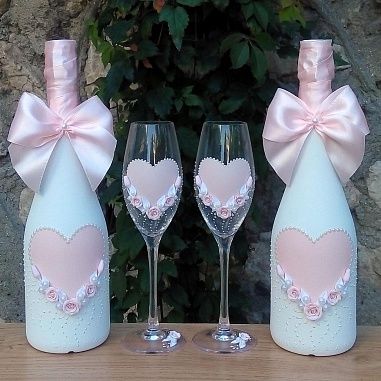 свадебный набор "Нежно-розовое сердечко"